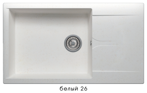 Кухонная мойка POLYGRAN Gals-862 (GALS-862 Белая №26) - 0