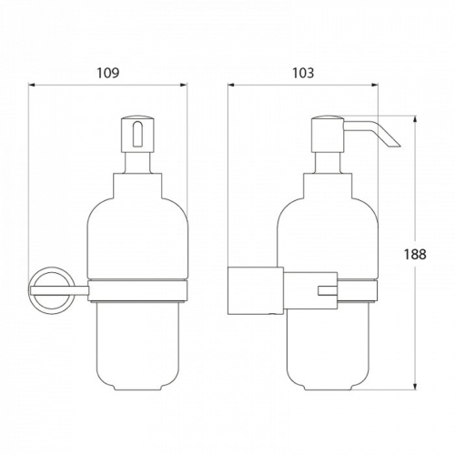 Дозатор для жидкого мыла IDDIS Monet латунь керамика (MONSBC0I46) - 1