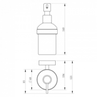 Дозатор для жидкого мыла Milardo Solomon, матовое стекло (SOLSMG0M46) - 1