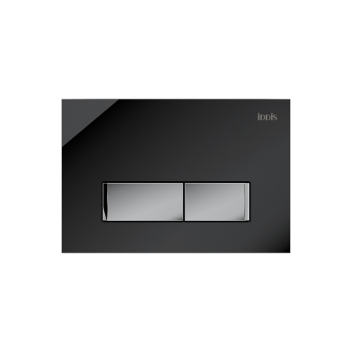 Клавиша смыва IDDIS Uniglass универсальная черное стекло 010 (UNG10GBi77) - 0