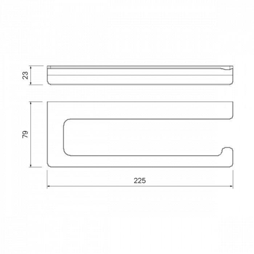 Держатель для туалетной бумаги без крышки IDDIS Slide сплав металлов (SLIBS00i43) - 1