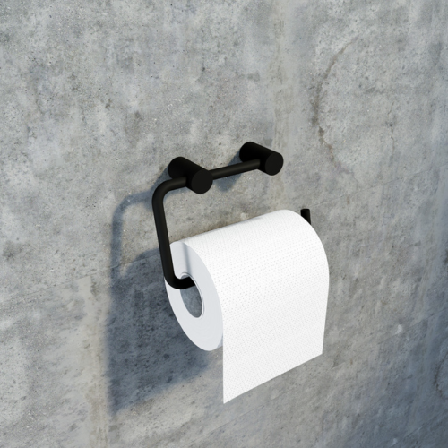 Держатель для туалетной бумаги IDDIS Petite без крышки, сплав металлов, черный матовый (PETBL00i43) - 2