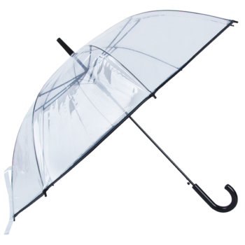 Зонт Прозрачный - Черная кайма (8 спиц)