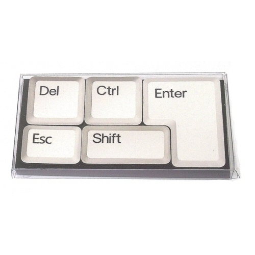 Магниты в наборе в виде кнопок клавиатуры белый - 0