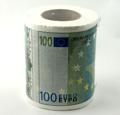 Туалетная бумага 100 евро мини - 1
