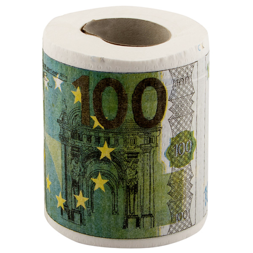 Туалетная бумага 100 евро мини - 0