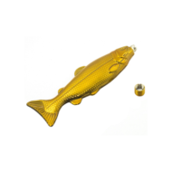 Фляга Рыба 100ml золотая - 3