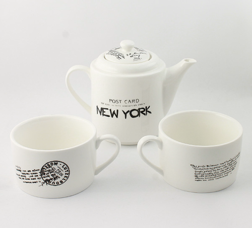 Чайник с двумя кружками Нью-Йорк, - 1