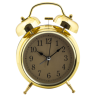 Часы будильник настольные D=10 см (Золотые) - 0