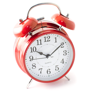 Часы будильник настольные D=10 см (Красные)