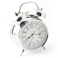 Часы будильник настольные D=10 см (Хром) - 0