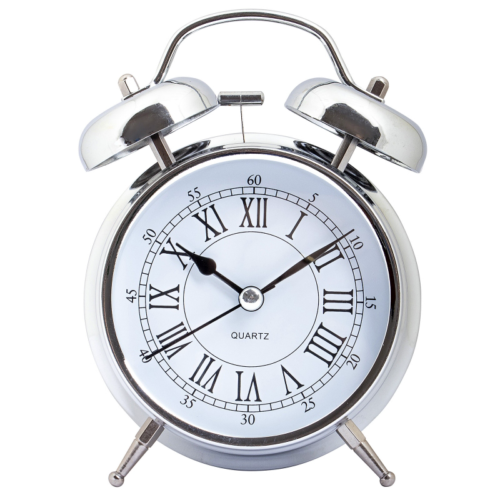 Часы будильник настольные D=10 см (Хром) - 5