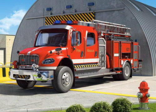 Пазл Castorland 120 деталей Пожарная машина, средний размер элементов 2?1,5 см - 0