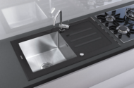 Кухонная мойка TOLERO Ceramic Glass TG-860 (TG-860 Чёрная) - 2