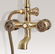 Комплект двухручковый для ванны и душа Bronze de Luxe ROYAL (10121R) - 3