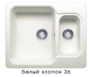 Кухонная мойка POLYGRAN F-09 (F-09 №36 (Белый Хлопок)) - 0