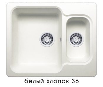 Кухонная мойка POLYGRAN F-09 (F-09 №36 (Белый Хлопок))