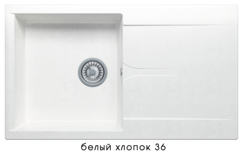 Кухонная мойка POLYGRAN Gals-860 (GALS-860 №36 (Белый Хлопок)) - 0