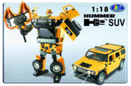 Робот-трансформер Hummer Roadbot, 1:18, свет, звук - 0