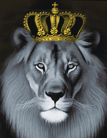 Алмазная живопись LG235 "Лев с золотой короной"
