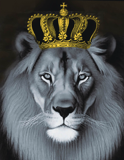 Алмазная живопись LG235 "Лев с золотой короной" - 0