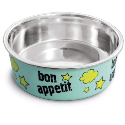 Миска металлическая на резинке Bon Appetit - 450мл - 0
