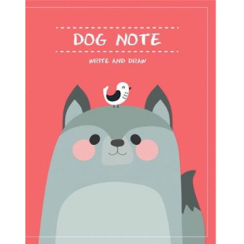 Блокнот CENTRUM Dog Note 56 листов в клетку на скрепке, А6, 11х15 см