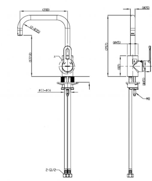 Смеситель для кухни Bravat Stream-D (F737163BC) - 1