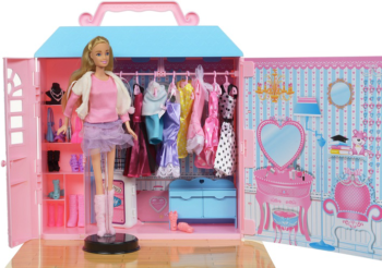 Кукла "Модница" в наборе с гардеробной, 84 предмета