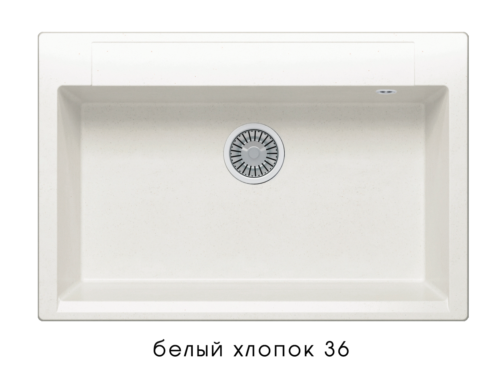 Кухонная мойка POLYGRAN Argo-760 (ARGO-760 №36 (Белый Хлопок)) - 0