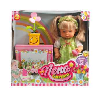 Кукла NENA, тм Dimian, набор с цветком, 36 см