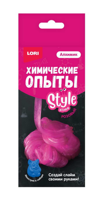 Набор для экспериментов LORI Алхимик Химические опыты Монстрики Слайм LORI Style Slime "Розовый"