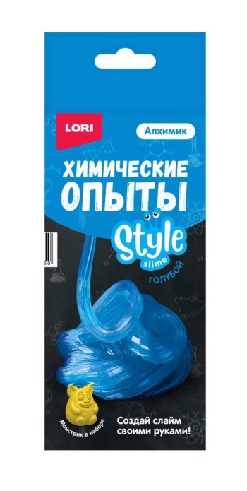 Набор для экспериментов LORI Алхимик Химические опыты Монстрики Слайм LORI Style Slime "Голубой"