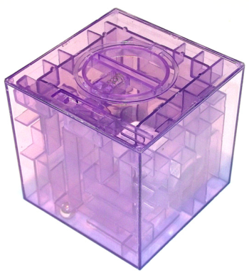Копилка-головоломка фиолетовая - Лабиринт (9см)
