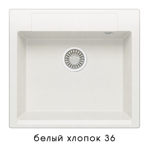Кухонная мойка POLYGRAN Argo-560 (ARGO-560 №36 (Белый Хлопок)) - 0