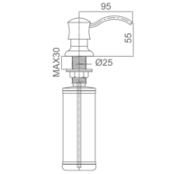 Дозатор для жидкого мыла MILACIO Castellon антрацит (MC.930.AN) - 1