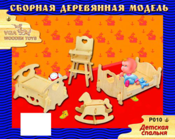 Сборная деревянная модель Чудо-Дерево Мебель Детская спальная"