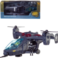 Вертолет Abtoys Боевая Сила военный Ястребиный глаз, эл/мех, световые и звуковые эффекты - 0