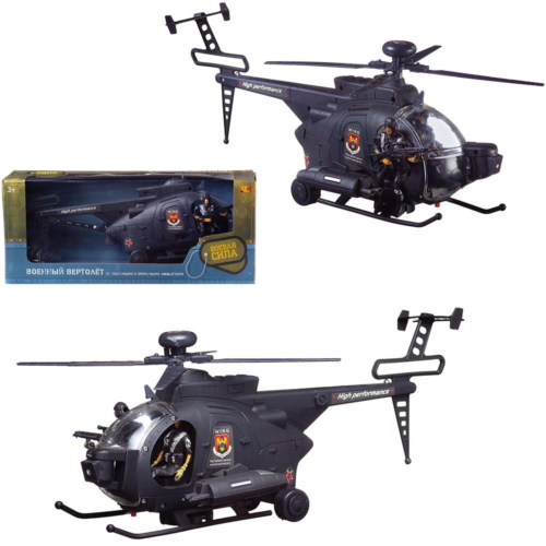 Вертолет Abtoys Боевая Сила военный (серый) , эл/мех, световые и звуковые эффекты, в коробке - 0
