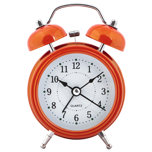 Часы будильник настольные D=7 см красный цвет - 0