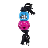 Игрушка для собак JOYSER Cageball Funhead Jack с резиновым мячом и пищалкой M розовый, 37 см - 0