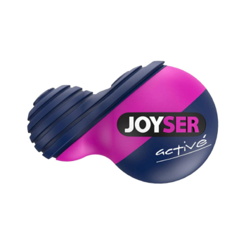 Игрушка для собак JOYSER Active Резиновый мяч Duoball с пищалкой M синий, розовый, 12 см