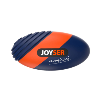Игрушка для собак JOYSER Active Резиновый мяч регби с пищалкой M синий, 15 см