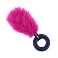 Игрушка для собак JOYSER Puppy Хвост с резиновым кольцом с пищалкой S розовый, 20 см - 0