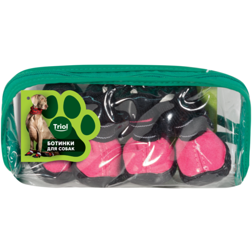 YXS143-2 Ботинки для собак розовые, 35*35*45мм (уп.4шт.) - 1