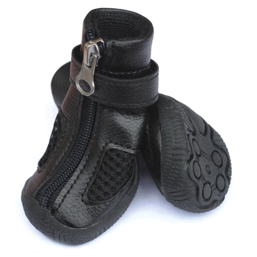 YXS216-4 Ботинки для собак черные, 45x50x50мм (уп.4шт.) - 0