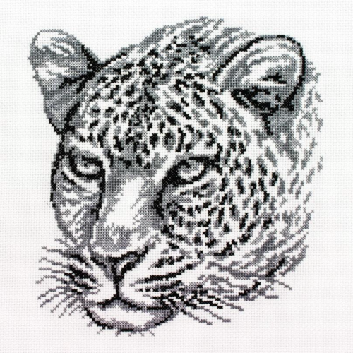Набор для творчества Белоснежка Набор для вышивания крестиком Леопард 20х21.5 см - 0