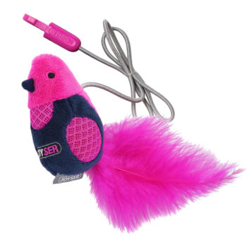 Игрушка для кошек - Cat Teaser Птичка со звуковым чипом розовая (19 см)