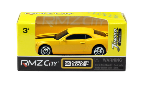 Машинка металлическая Uni-Fortune RMZ City 1:64 Chevrolet Camaro, без механизмов, желтый матовый цвет - 0