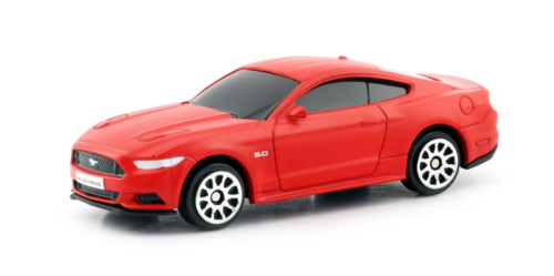 Машинка металлическая Uni-Fortune RMZ City 1:64 Ford Mustang 2015, без механизмов, цвет красный матовый, 9 x 4.2 x 4 см - 0